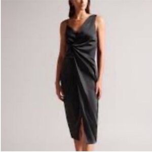 Ted Baker Odellia Elegant Black Satin Like Feel Sz US 6 Or Ted Sz 2